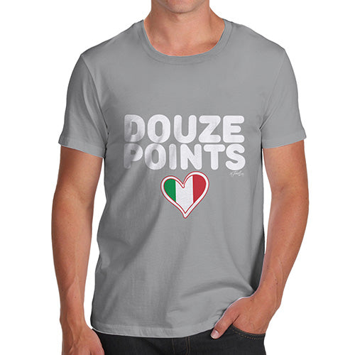 Funny Sarcasm T Shirt Douze Points Italy Men's T-Shirt X-Large Light Grey