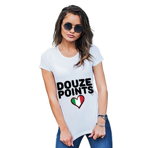 Funny Sarcasm T Shirt Douze Points Italy Women's T-Shirt X-Large White