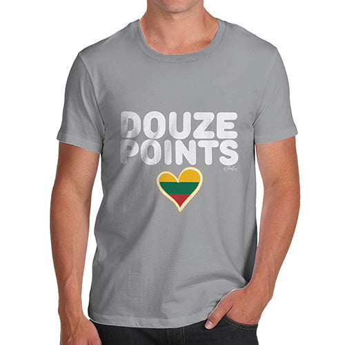 Funny Tshirts Douze Points Lithuania Men's T-Shirt X-Large Light Grey