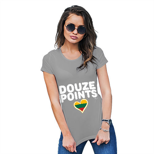 Novelty T Shirt Douze Points Lithuania Women's T-Shirt X-Large Light Grey