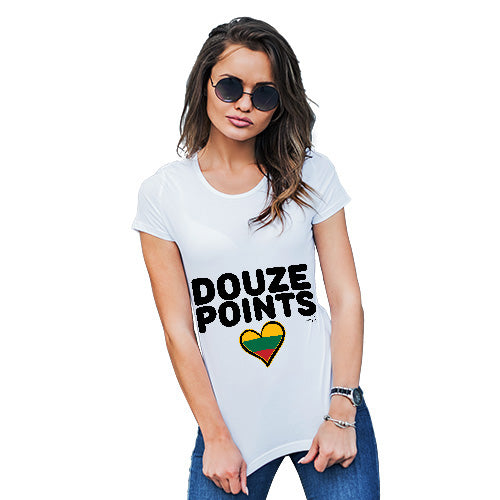 Novelty Gifts For Women Douze Points Lithuania Women's T-Shirt X-Large White