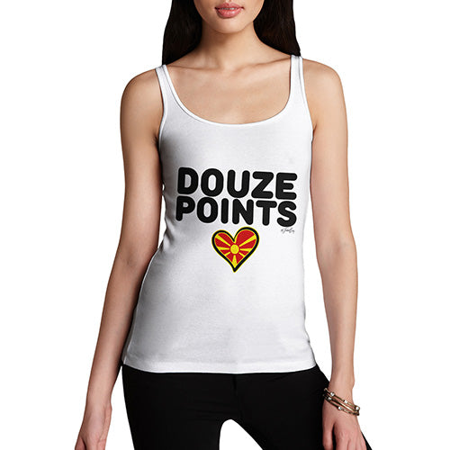 Funny Tank Top For Mom Douze Points Republic of Macedonia Women's Tank Top X-Large White