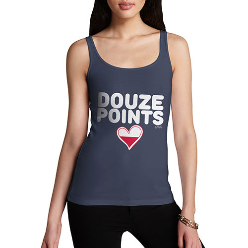Funny Tank Top For Mom Douze Points Poland Women's Tank Top X-Large Navy