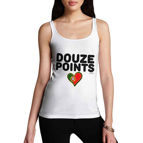 Adult Humor Novelty Graphic Sarcasm Funny Tank Top Douze Points Portugal Women's Tank Top X-Large White