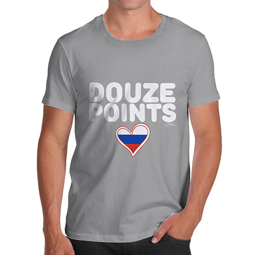 Funny Tshirts Douze Points Russia Men's T-Shirt X-Large Light Grey