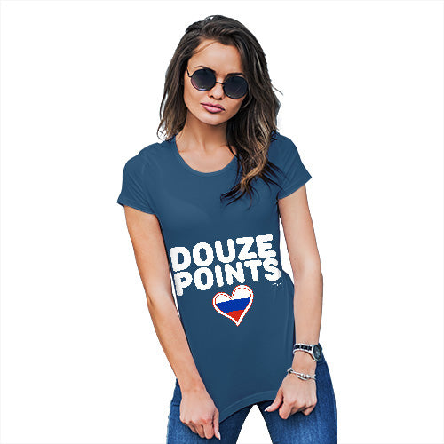 Funny T Shirts Douze Points Russia Women's T-Shirt X-Large Royal Blue