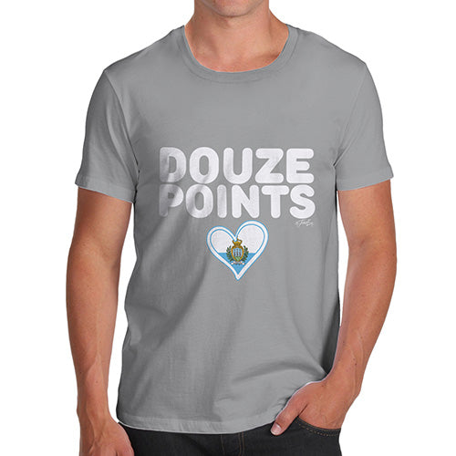 Adult Humor Novelty Graphic Sarcasm Funny T Shirt Douze Points San Marino Men's T-Shirt X-Large Light Grey