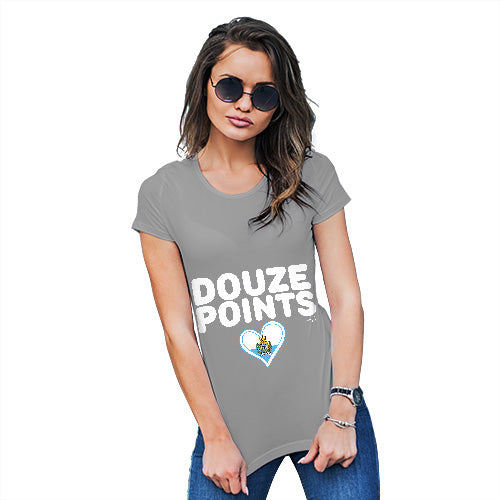 Funny T-Shirts For Women Sarcasm Douze Points San Marino Women's T-Shirt X-Large Light Grey
