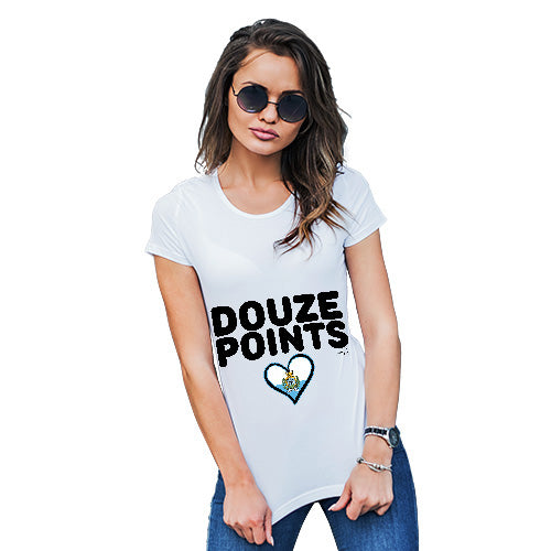 Funny Tee Shirts For Women Douze Points San Marino Women's T-Shirt X-Large White