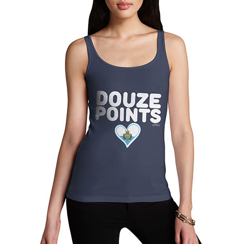 Funny Sarcasm Tank Top Douze Points San Marino Women's Tank Top X-Large Navy