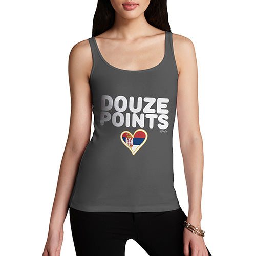 Funny Tank Tops For Women Douze Points Serbia Women's Tank Top X-Large Dark Grey