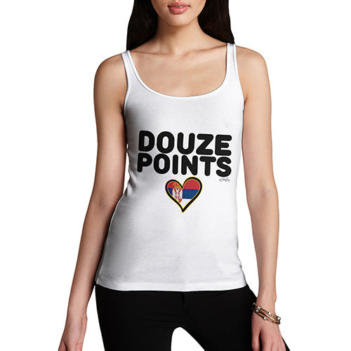 Funny Tank Top For Mum Douze Points Serbia Women's Tank Top X-Large White