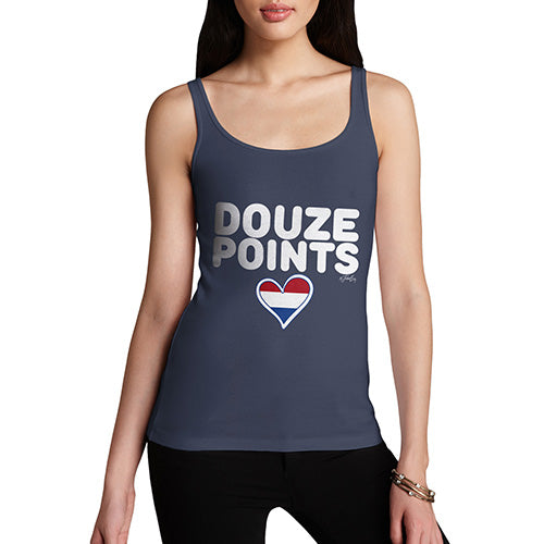 Adult Humor Novelty Graphic Sarcasm Funny Tank Top Douze Points Serbia and Montenegro Women's Tank Top X-Large Navy