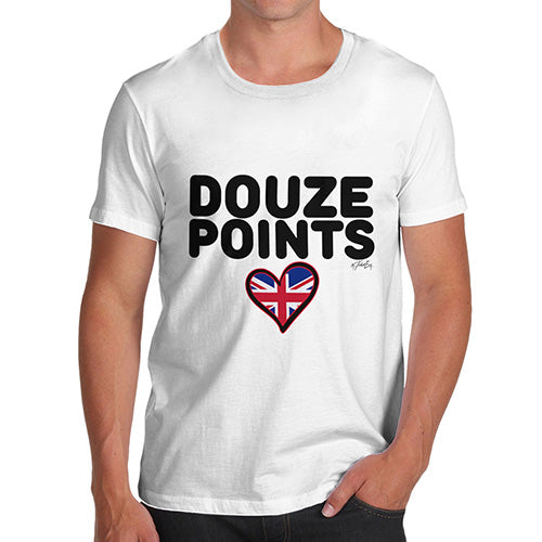 Funny T Shirts For Dad Douze Points United Kingdom Men's T-Shirt X-Large White