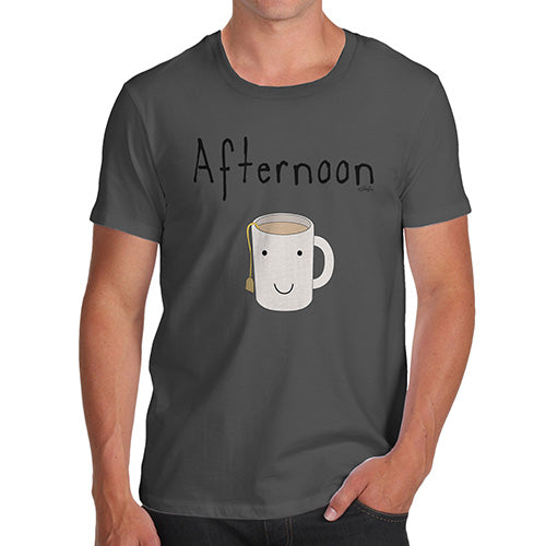 Novelty Tshirts Men Afternoon Tea Men's T-Shirt Small Dark Grey