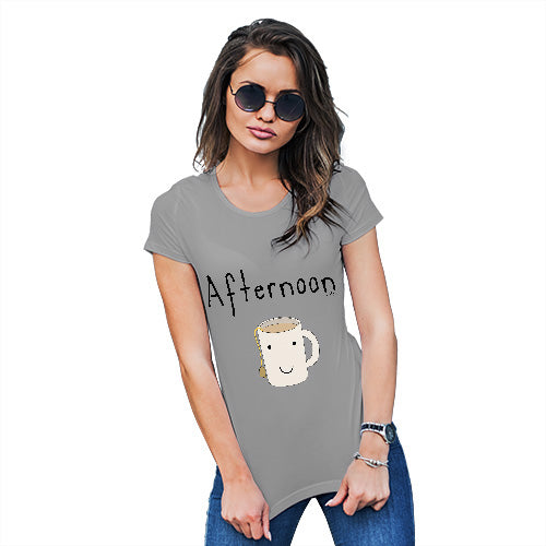 Funny Tshirts For Women Afternoon Tea Women's T-Shirt X-Large Light Grey