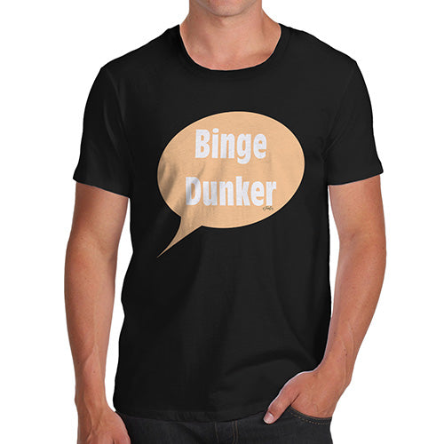 Novelty Tshirts Men Funny Binge Dunker  Men's T-Shirt Medium Black