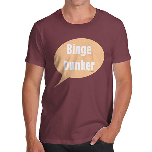 Funny Mens Tshirts Binge Dunker  Men's T-Shirt X-Large Burgundy