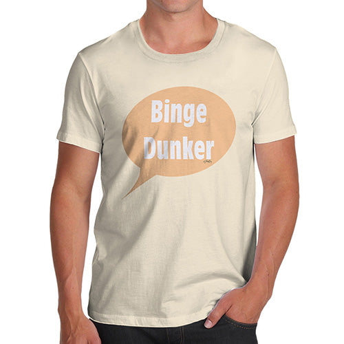 Funny T Shirts For Men Binge Dunker  Men's T-Shirt Small Natural