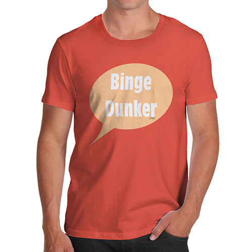Funny T Shirts For Men Binge Dunker  Men's T-Shirt Large Orange