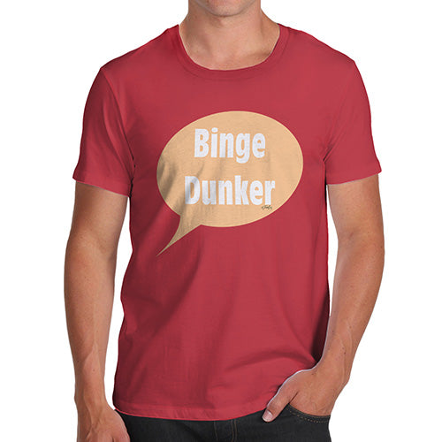 Funny Tshirts For Men Binge Dunker  Men's T-Shirt Medium Red