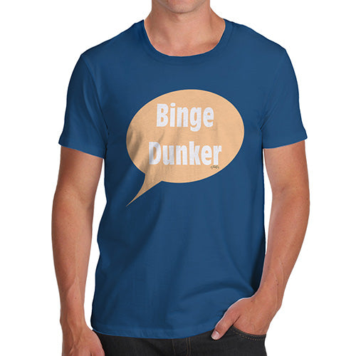 Funny Tee For Men Binge Dunker  Men's T-Shirt X-Large Royal Blue