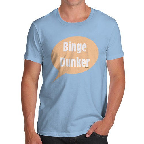 Funny T Shirts For Men Binge Dunker  Men's T-Shirt X-Large Sky Blue