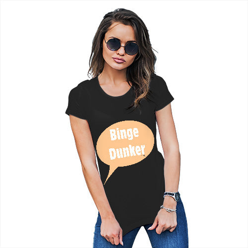 Funny T Shirts For Mom Binge Dunker  Women's T-Shirt X-Large Black