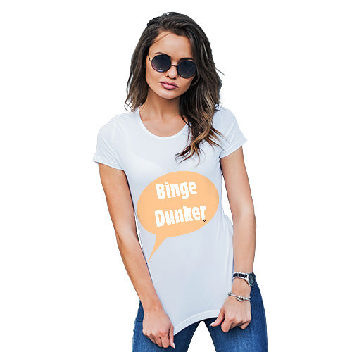 Funny T Shirts For Women Binge Dunker  Women's T-Shirt Small White
