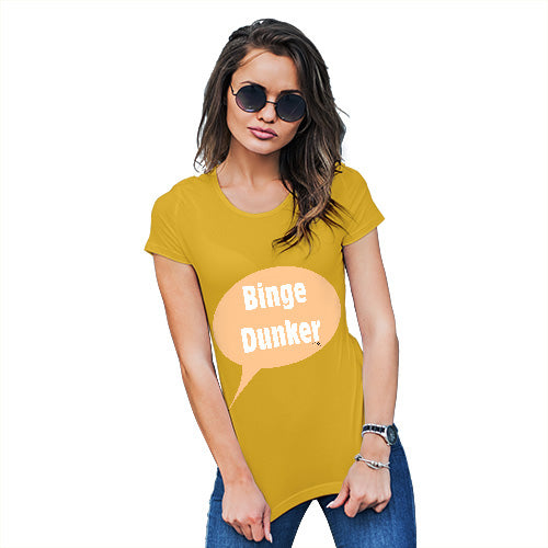 Funny T Shirts For Mom Binge Dunker  Women's T-Shirt Large Yellow