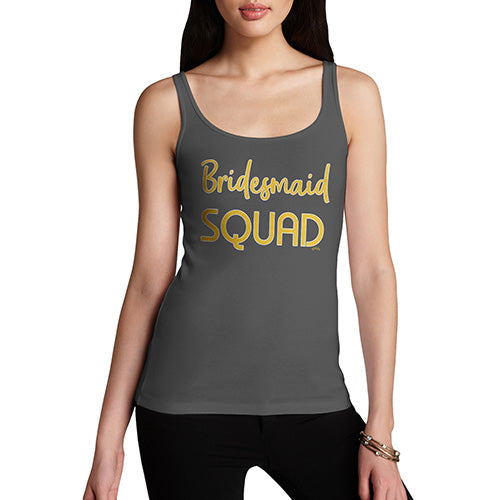 Funny Gifts For Women Bridesmaid Squad Women's Tank Top Small Dark Grey