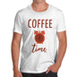 Funny Tshirts For Men Coffee Time Men's T-Shirt Large White