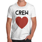 Mens Novelty T Shirt Christmas Crew Love Men's T-Shirt Small White