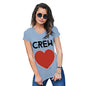 Funny T Shirts For Women Crew Love Women's T-Shirt Medium Sky Blue