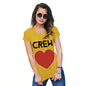 Funny T Shirts For Women Crew Love Women's T-Shirt Medium Yellow