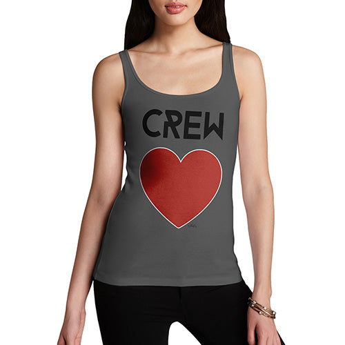 Womens Novelty Tank Top Crew Love Women's Tank Top X-Large Dark Grey