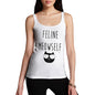 Womens Novelty Tank Top Christmas Feline Meowself Women's Tank Top Small White