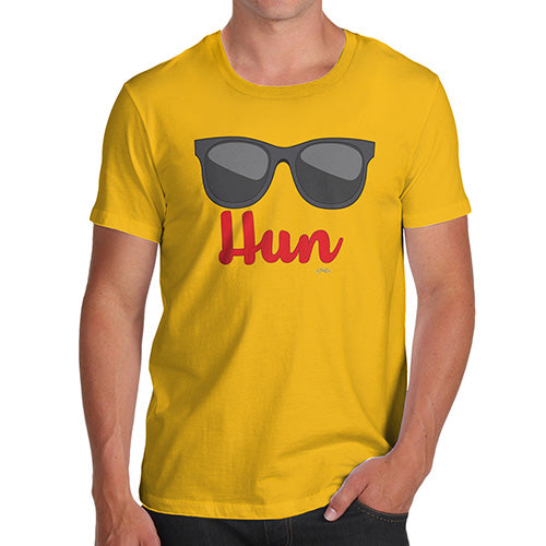 Funny T-Shirts For Men Sarcasm HUN Men's T-Shirt X-Large Yellow