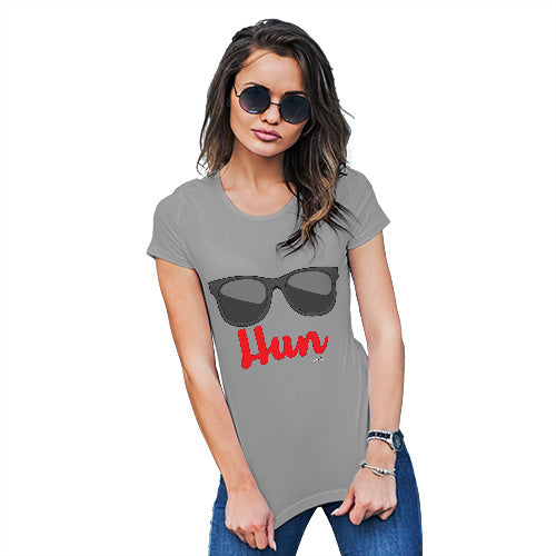 Funny T Shirts For Mum HUN Women's T-Shirt Medium Light Grey