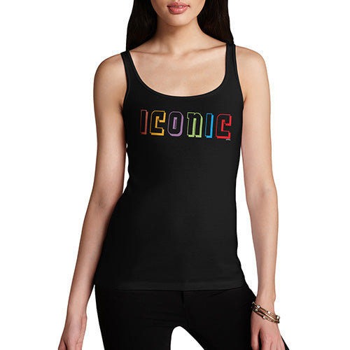 Funny Tank Top For Mum ICONIC Women's Tank Top Small Black