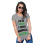 Funny T Shirts For Mom I'm So Vegan Could Murder a Vegetable Women's T-Shirt Small Light Grey