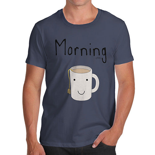 Novelty Tshirts Men Funny Morning Tea Men's T-Shirt X-Large Navy