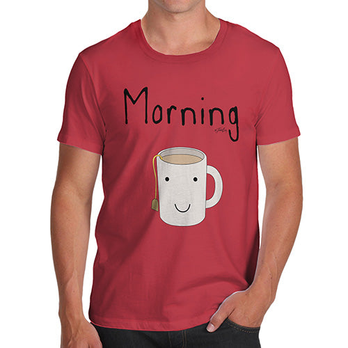 Novelty T Shirts For Dad Morning Tea Men's T-Shirt Small Red