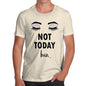 Mens Humor Novelty Graphic Sarcasm Funny T Shirt Not Today Hun Men's T-Shirt Small Natural