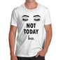 Mens T-Shirt Funny Geek Nerd Hilarious Joke Not Today Hun Men's T-Shirt Small White