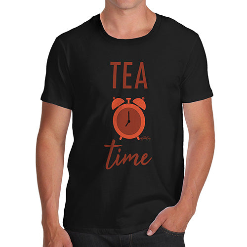 Funny T-Shirts For Men Tea Time Men's T-Shirt X-Large Black