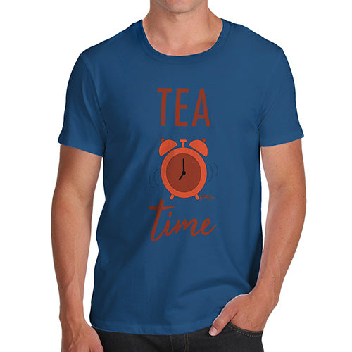Funny Tshirts For Men Tea Time Men's T-Shirt X-Large Royal Blue