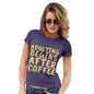 Funny Gifts For Women Adulting Begins After Coffee Women's T-Shirt X-Large Plum