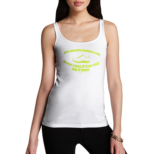 Funny Tank Tops For Women Anti Running Running Club Women's Tank Top X-Large White