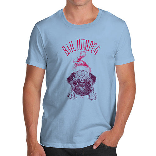 Funny Mens T Shirts Bah Humpug Men's T-Shirt Small Sky Blue